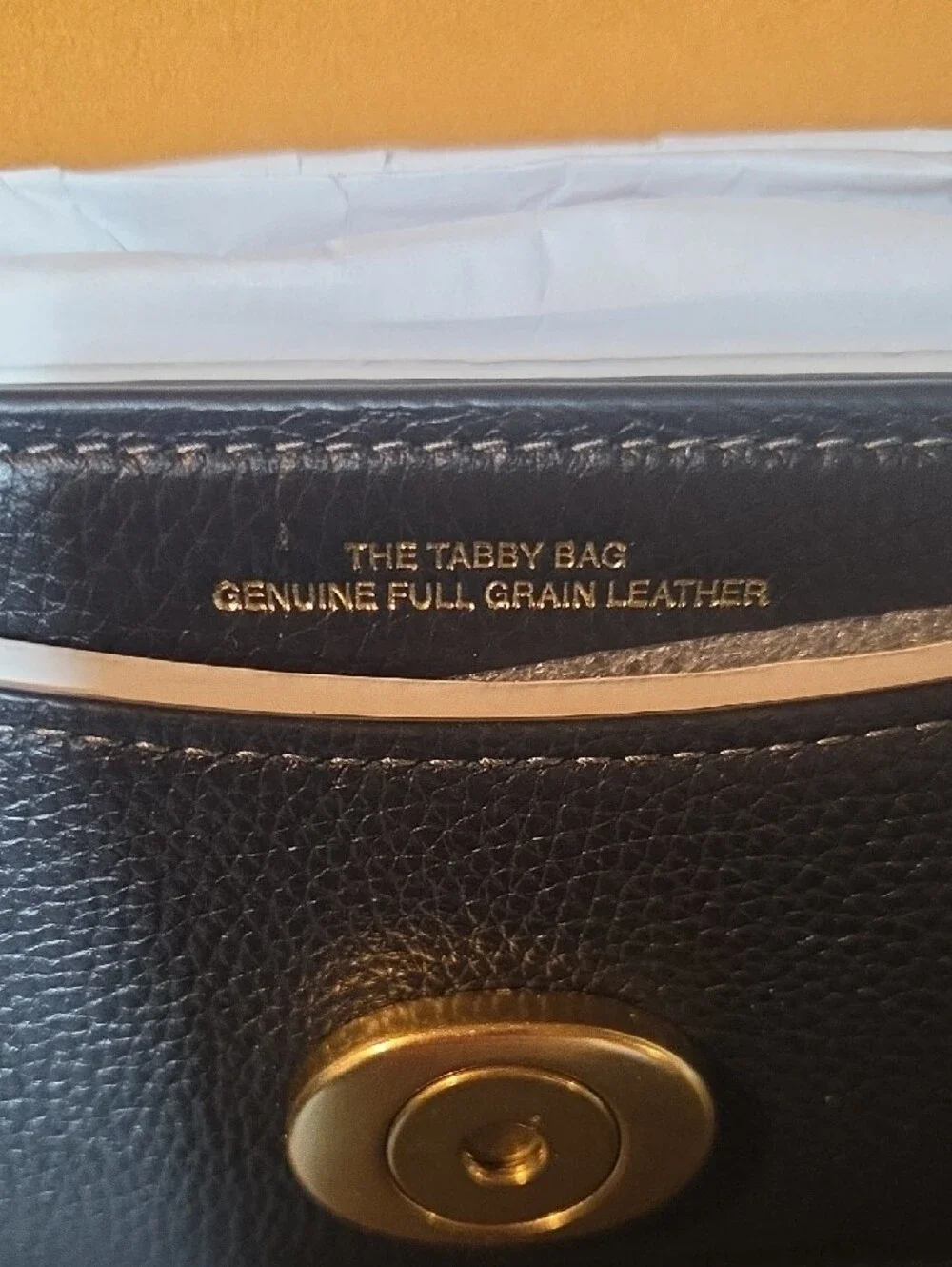 Coach Black PB Tabby SB 20 RF Pebbled Leather with Gold 'C' Accent
